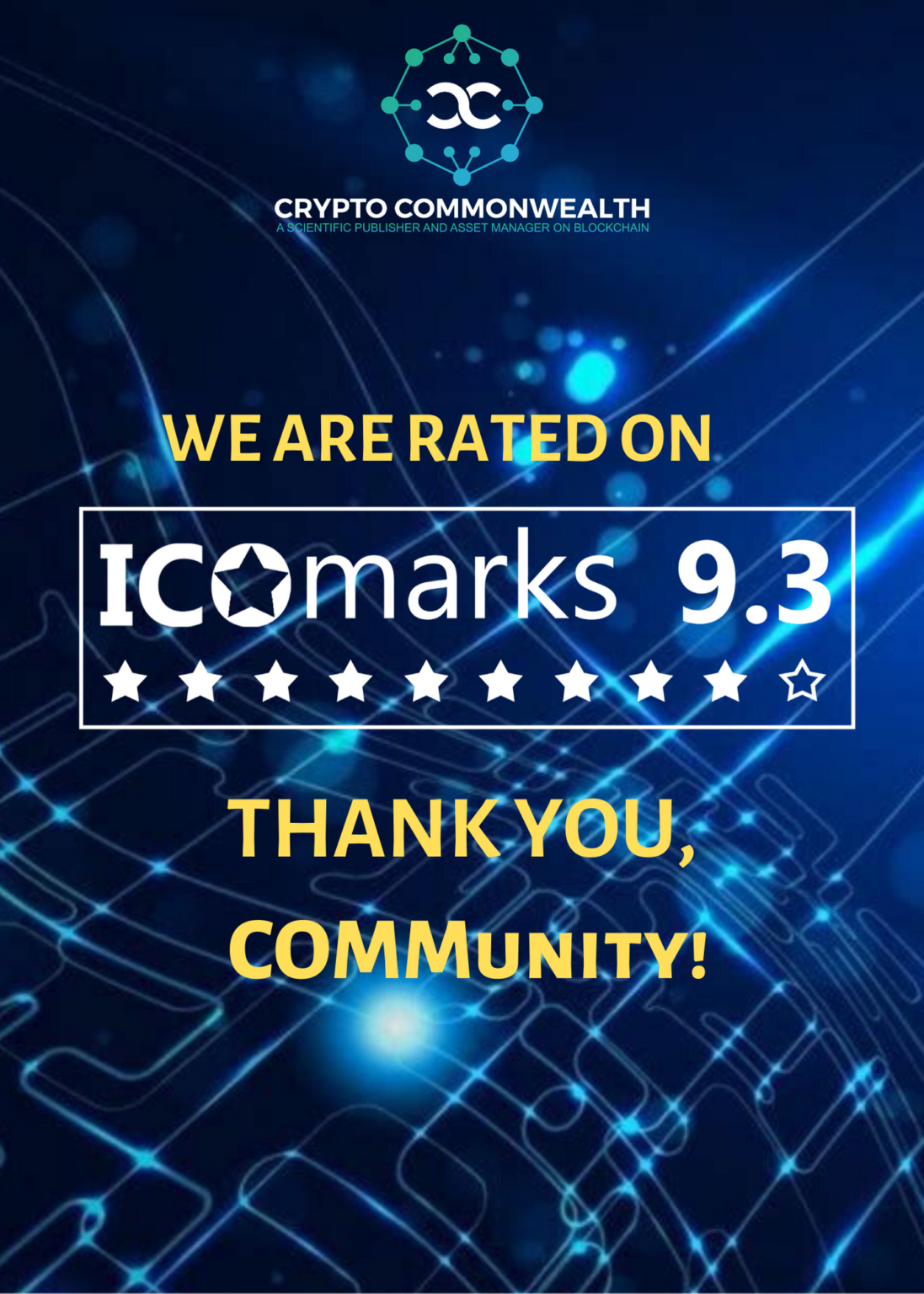 CryptoCommonwealth is rated 9.3/10 by ICOmarks! - Crypto ...